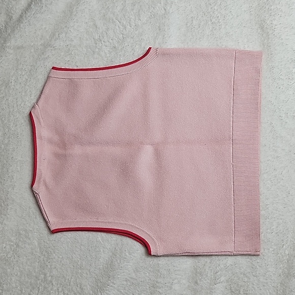 Zara Pink Argyle Sweater Vest Size S - Picture 3 of 3